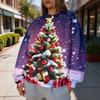 Women's Trendy Christmas Print Crewneck Sweatshirt Lightweight Casual Pullover Top