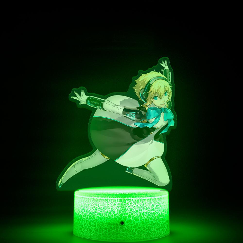 Kawaii Night Light for Acrylic Game Cartoon Periphery Figure Monochrome Light Remote Control 16 Color Night Light Children Gift