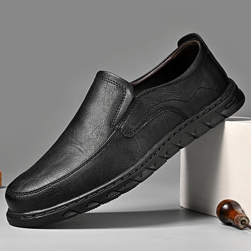 

Осень 2024 года, новые зарубежные товары, хит продаж, мужские кожаные туфли Doudou сшитые вручную для отдыха на природе с одной педалью 38 чёрный