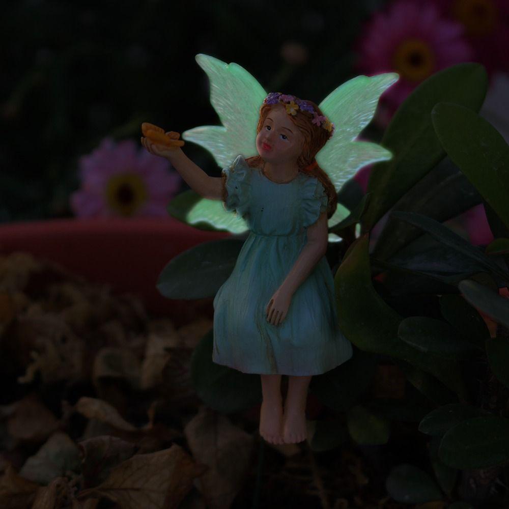 Cute Fairy Statue Resin Bonsai Inserts Fairy Tale Ornaments Miniature Sculptures Courtyard