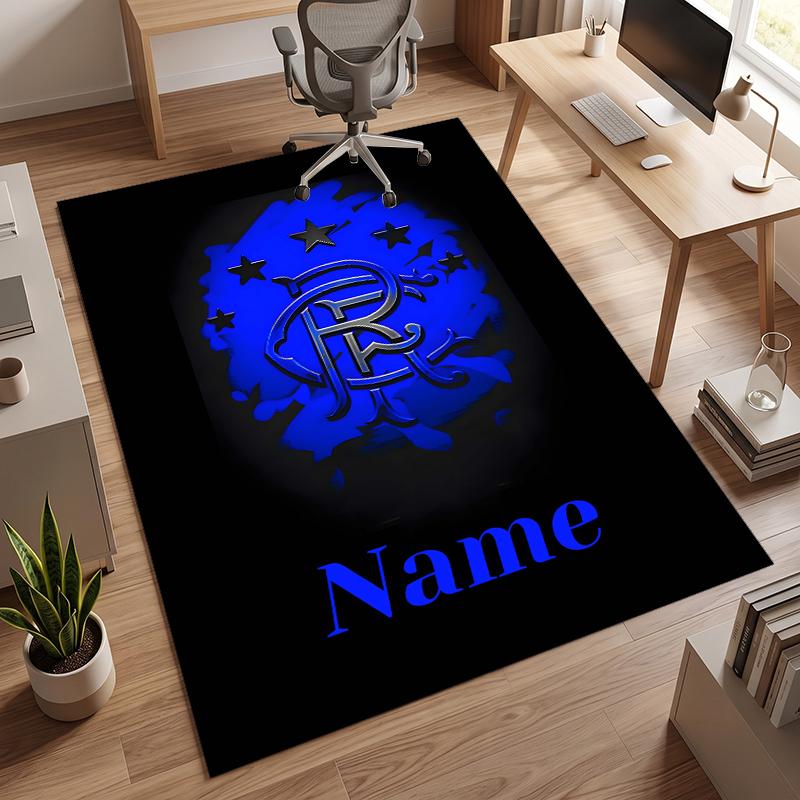 Rangers FC (5) Personalisierter Name Büro Teppich Stilvolle Dekoration für Wohnzimmer Schlafzimmer Küche