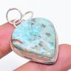 Natural Republic Larimar Edelstein 925 Sterling Silber Schmuck Anhänger 1,89" AP-14296