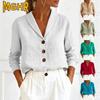 Women's Fashion Casual Autumn Winter Long Sleeve V-Neck Blouses & Shirts