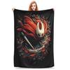 Hollow Knight Silksong Hornet Silksong Aiguille Chasseuse Couvertures Polaire Nouveauté Couvertures Chaudes pour Literie Salon Hiver