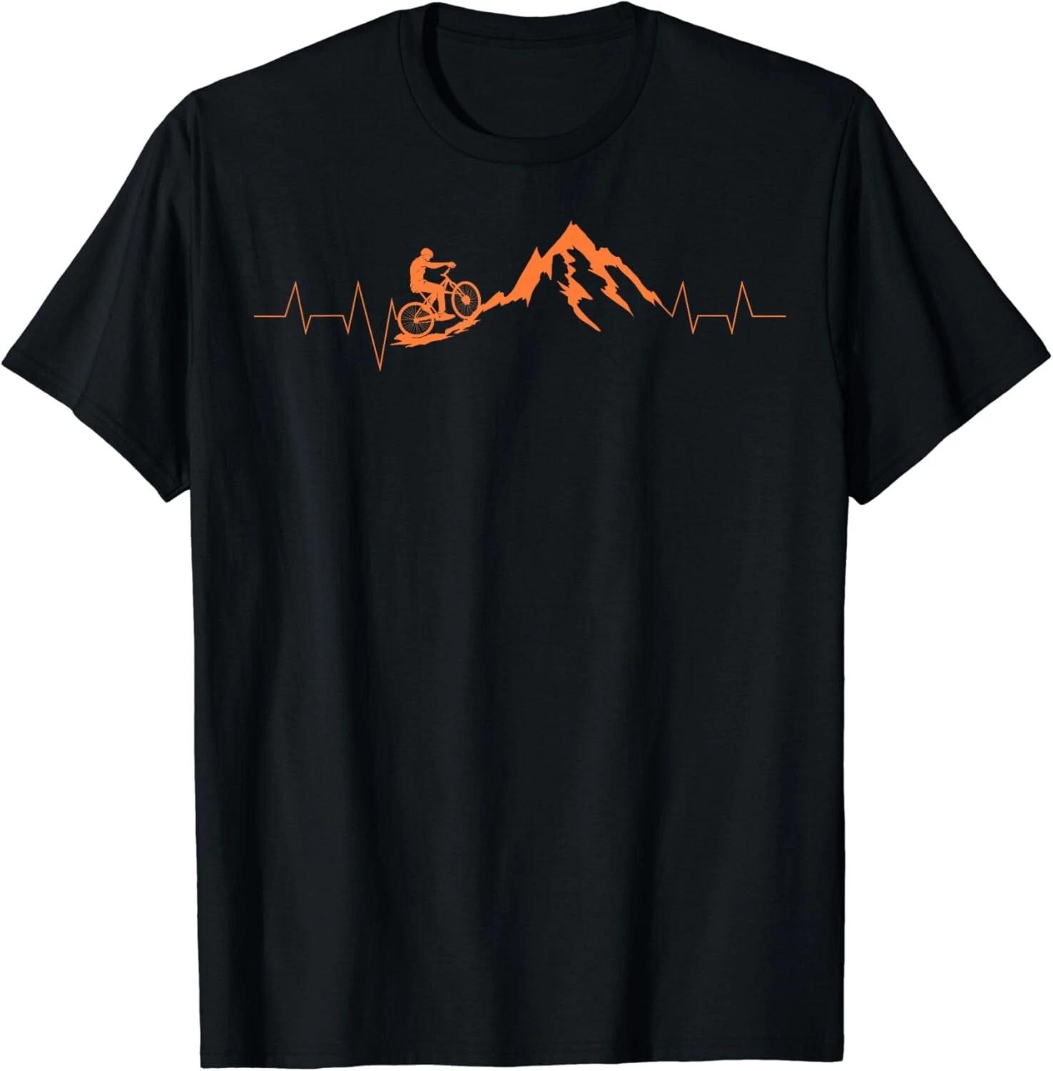Mountain Bike HeartbeaT-Shirt _ Cute Bike Heartbeat Tee Gift Unisex T-Shirt S