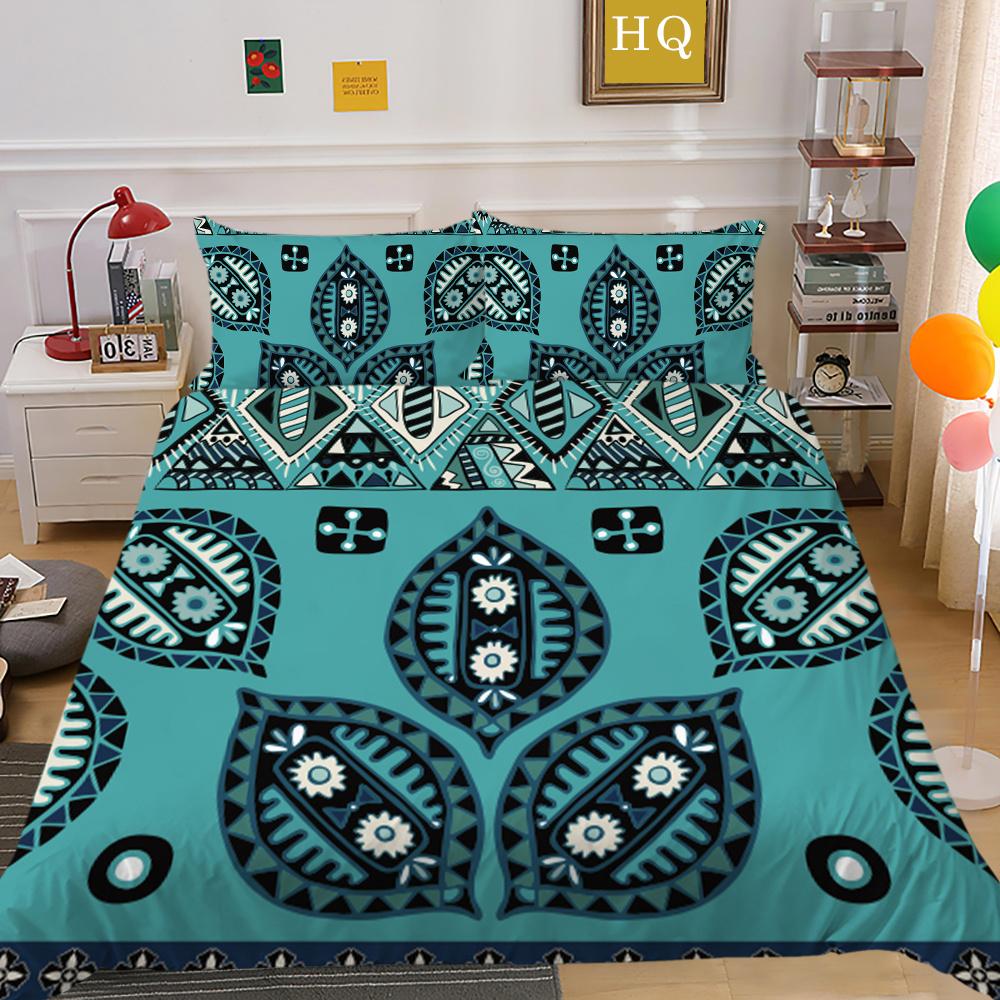 Set Biancheria da Letto con Stampa Boemia 3D Misura King Poliestere Biancheria da Letto Moda Teenager Alta Qualità Tessili per la Casa
