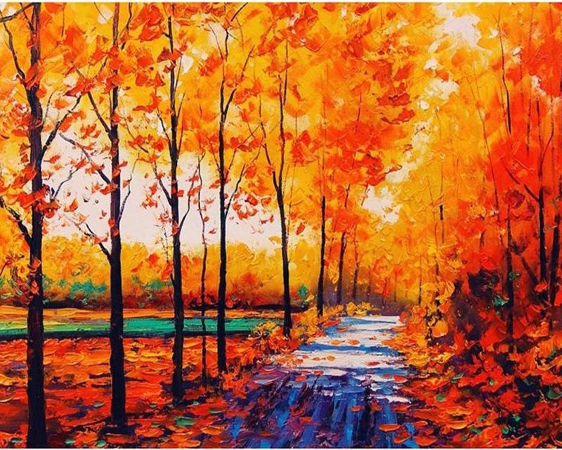 Full Square Round Diamond Embroidery Ocean Northern Lights Snow Landscape Cross Stitch Diamond Painting Animal Full Square New Arrival Home Decoration