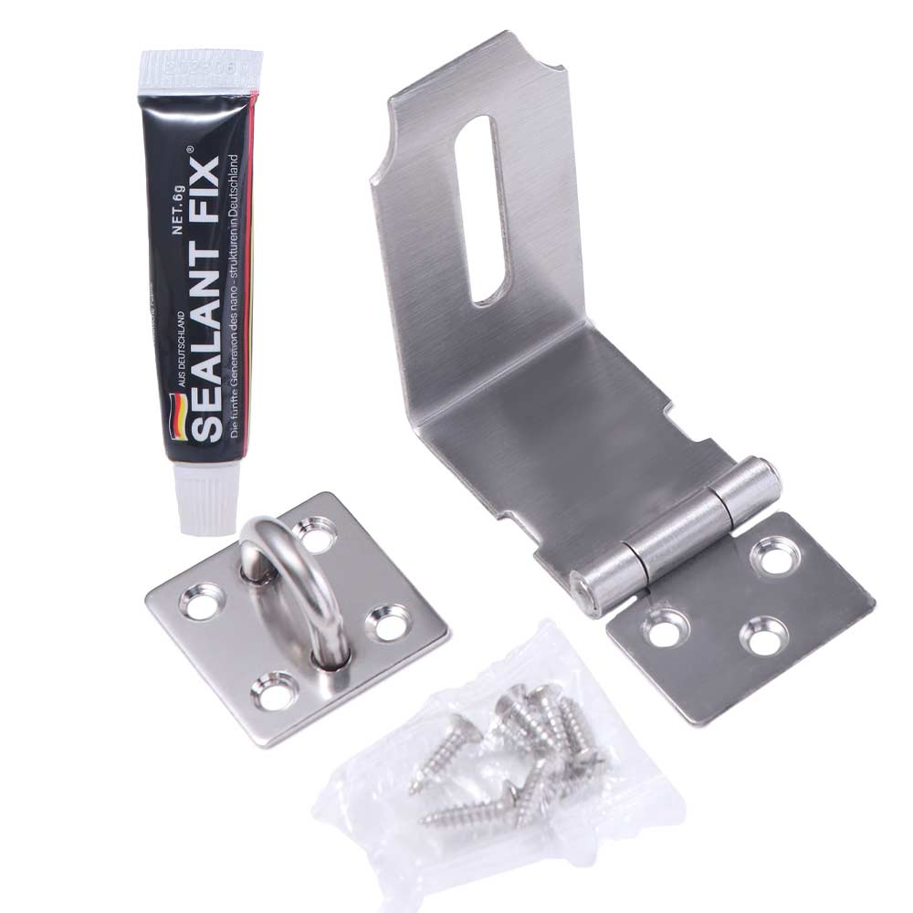 90° Lock Plate Buckle Anti-theft Clasp Lock Easy To Install Padlock Hasp Cabinet