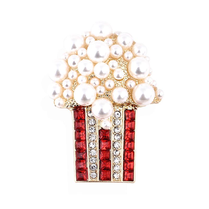 

[HF][LA]1Pc Vintage Pearl Popcorn Brooches For Women Clothing Coat Jewelry Party Accessries Gifts