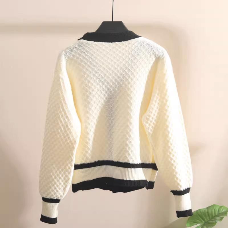 Women's Korean Fashion Korean Loose Long-sleeved Knit Sweater Cardigans Outwear Coat