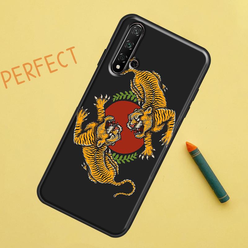 Tiger Red Sun Japan Art For Huawei Nova 5T 9 10 SE 7i 8i 11i 12i Y60 Y61 Y70 Y72 Y73 Y90 Y91 P20 P30 P40 Lite Case