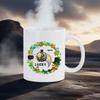 St.Patrick's Day Themed Mugs Green Pattern Coffee Mug 11 Oz Water Cups Four-leaf Design Breakfast Cup Cozy Gift for Family Tea