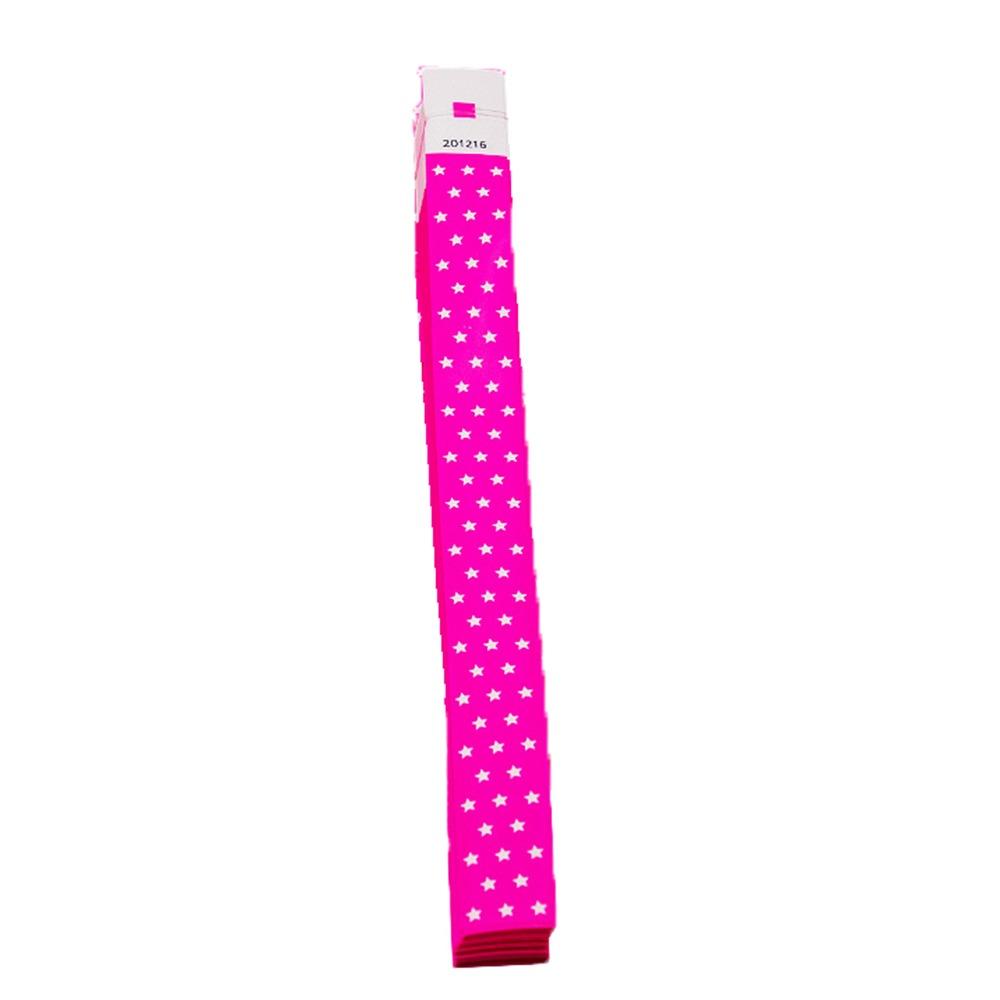 100Pcs Fluorescent Color Paper Fluorescence Wristbands Event Ticket Wristbands  for Concerts