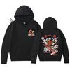 Red Koi Print Fleece Hoodies Harajuku Hip-hop Streetwear Autumn Winter Pullover Men Women Sweatshirt