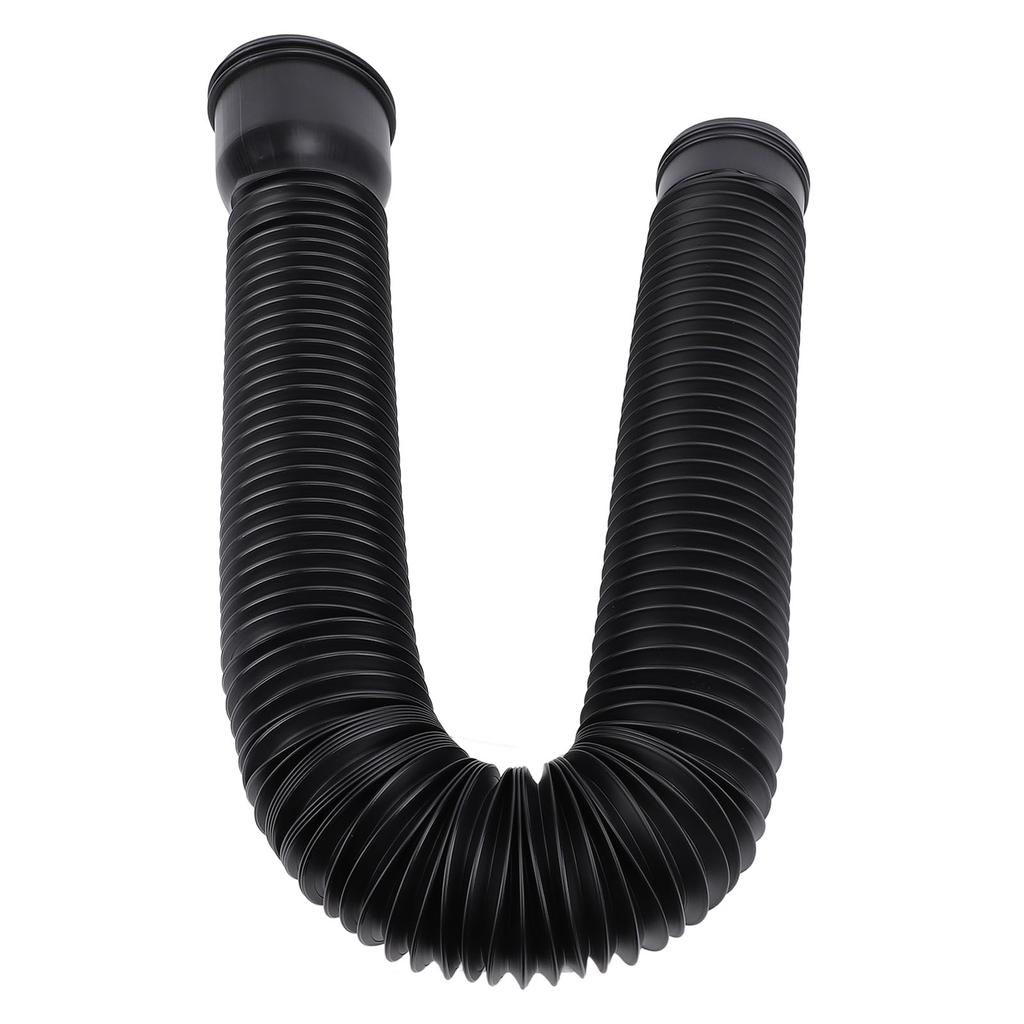 Rain Gutter Downspout Extension Flexible PE Extendable Drain Away Extender for Outdoor Villa Round Black