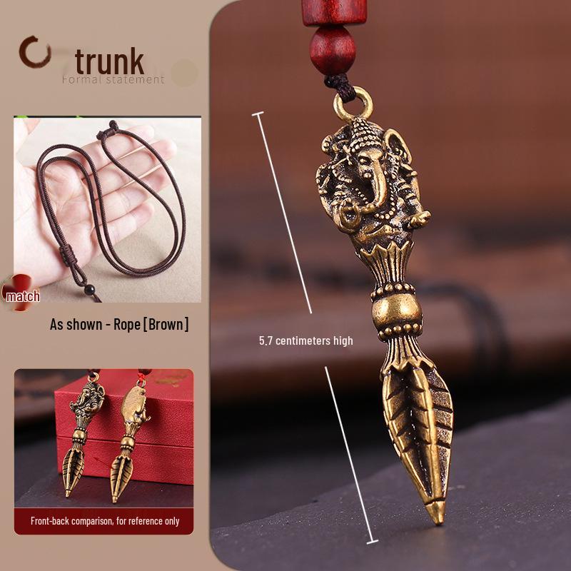 Ορείχαλκινο Κρεμαστό Ελέφαντας Βάτζρα: Unisex φυλαχτό & Κοσμήματα Benmingnian Τάση