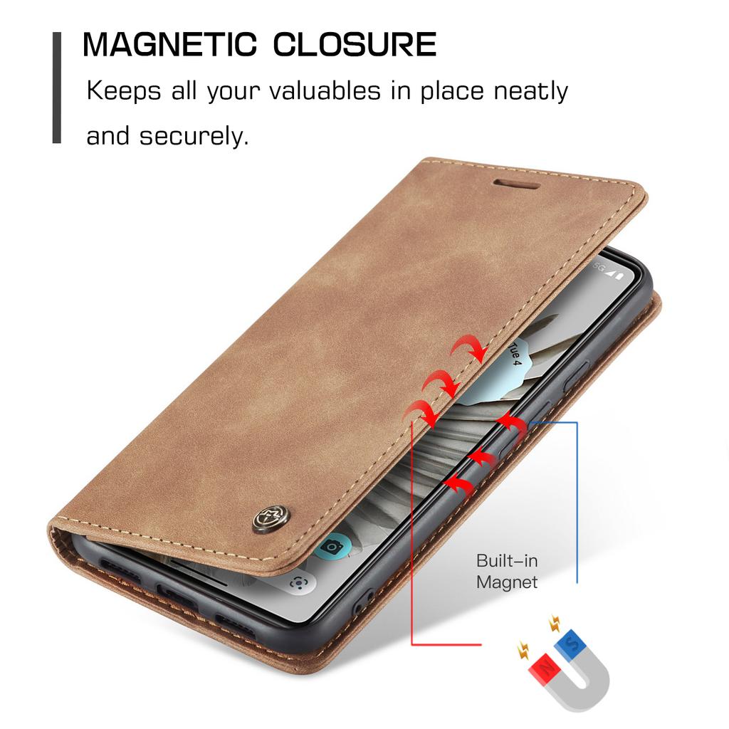 Do Google Pixel 7 Pro 6 Pro Skórzane Etui, CaseMe Retro Portmonetka Luksusowy Magnetyczny Uchwyt na Karty Pokrowiec Portfel na Google Pixel 7 Pro