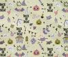 oneOone Cotton Flex Light Yellow Fabric Halloween Sewing Material Print Fabric By The Yard 40 Inch