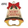 Retro Holiday Home Decor Christmas Bell Bottle Opener Heavy Duty Beer Cap Remover Magnetic Bar Tool Accessory Refrigerator Magnet Metal Opener for