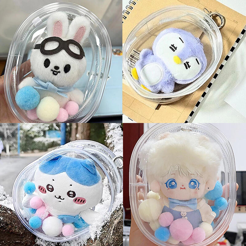 Pochette transparente pour poupée 10cm mini itabag porte-clés portable étanche