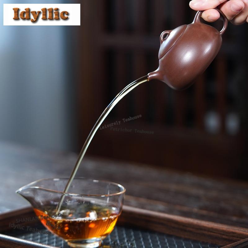150ml Vintage Yixing Lila Lera Tekannor Berömda Konstnärer Handgjord Skopa Kanna Rå Malm Lila Lera Vattenkokare Med Insats Zisha Teservis