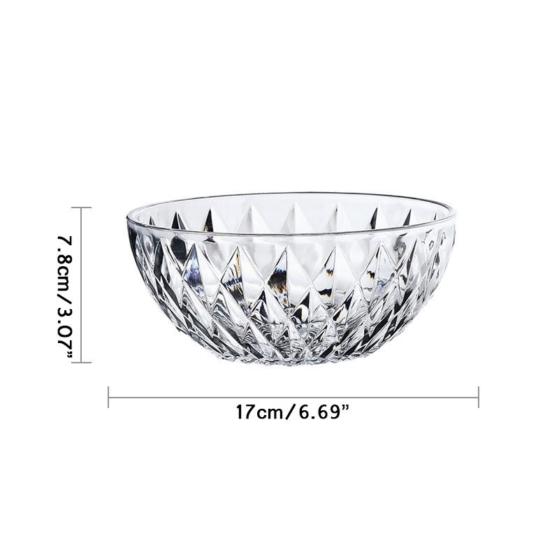 Salad Bowl Tableware Fruit Vegetables Acrylic Clear Bowl Round Dinner Kitchen Dinnerware Multi Size Cookware Creative Plastic