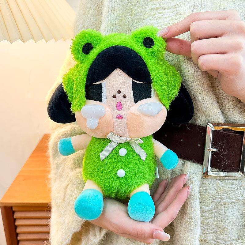 Cross-border Cartoon Crying Plush Doll: Cute Style Keychain Bag Pendant Gift