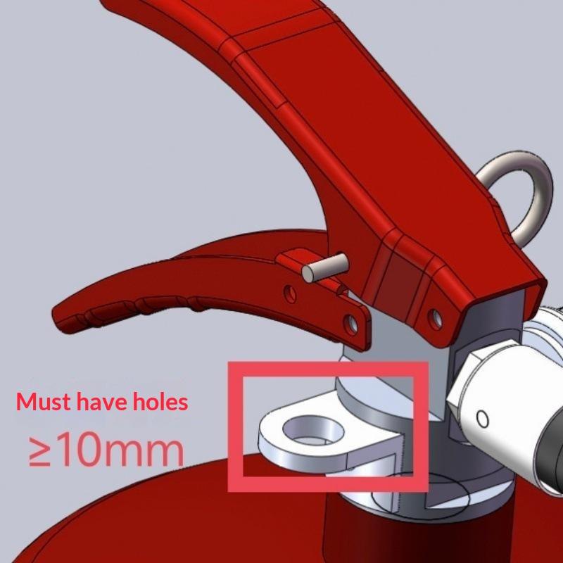 L Shaped Fire Extinguisher Wall Holder Heavy Duty Max 12KG Load Hanging Mount Hook for Apartment Workshop