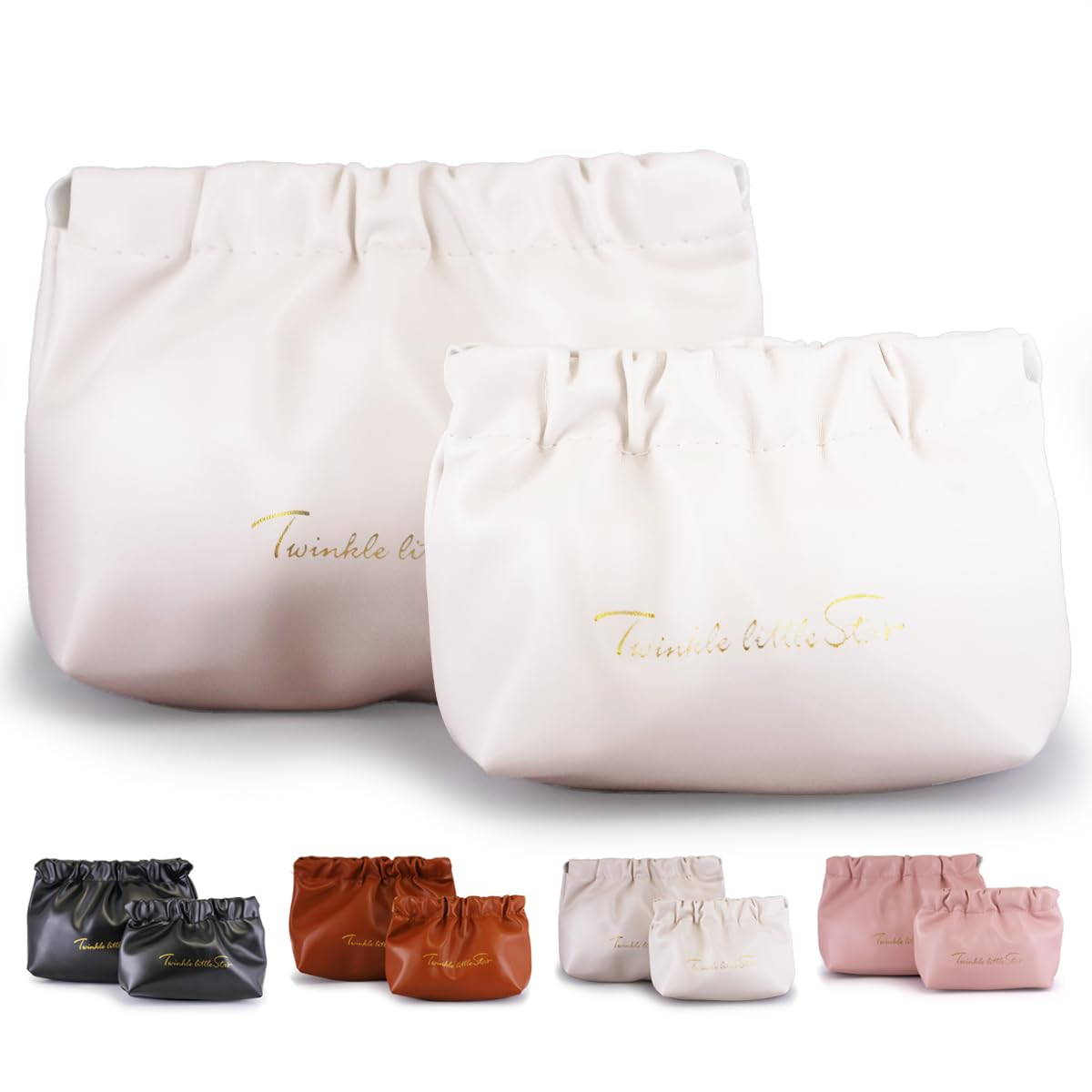 

in Convenient large and small Makeup set of cosmetic accessory napkin white [Featured magazines! set] pouch, 2, cute, small, ladies pouch, case,