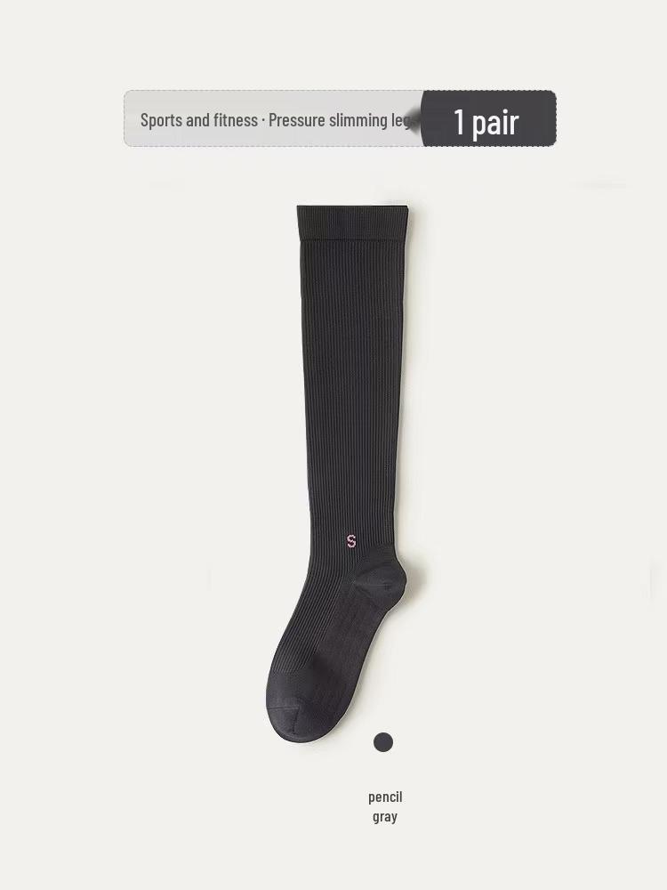 Women's Non-Slip Compression Calf Socks for Running, Skipping, Yoga, and Fitness