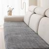 Wear Resistant Plush Flannel Plaid Sofa Cushion Stain-resistant Non-slip Sofa Cover Warm Thickened Couch Cushion Living Room