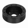 1in Aluminum Steering Wheel Hub Spacer for 5 6 Hole Wheels To 3 Hole Adapter(Black)