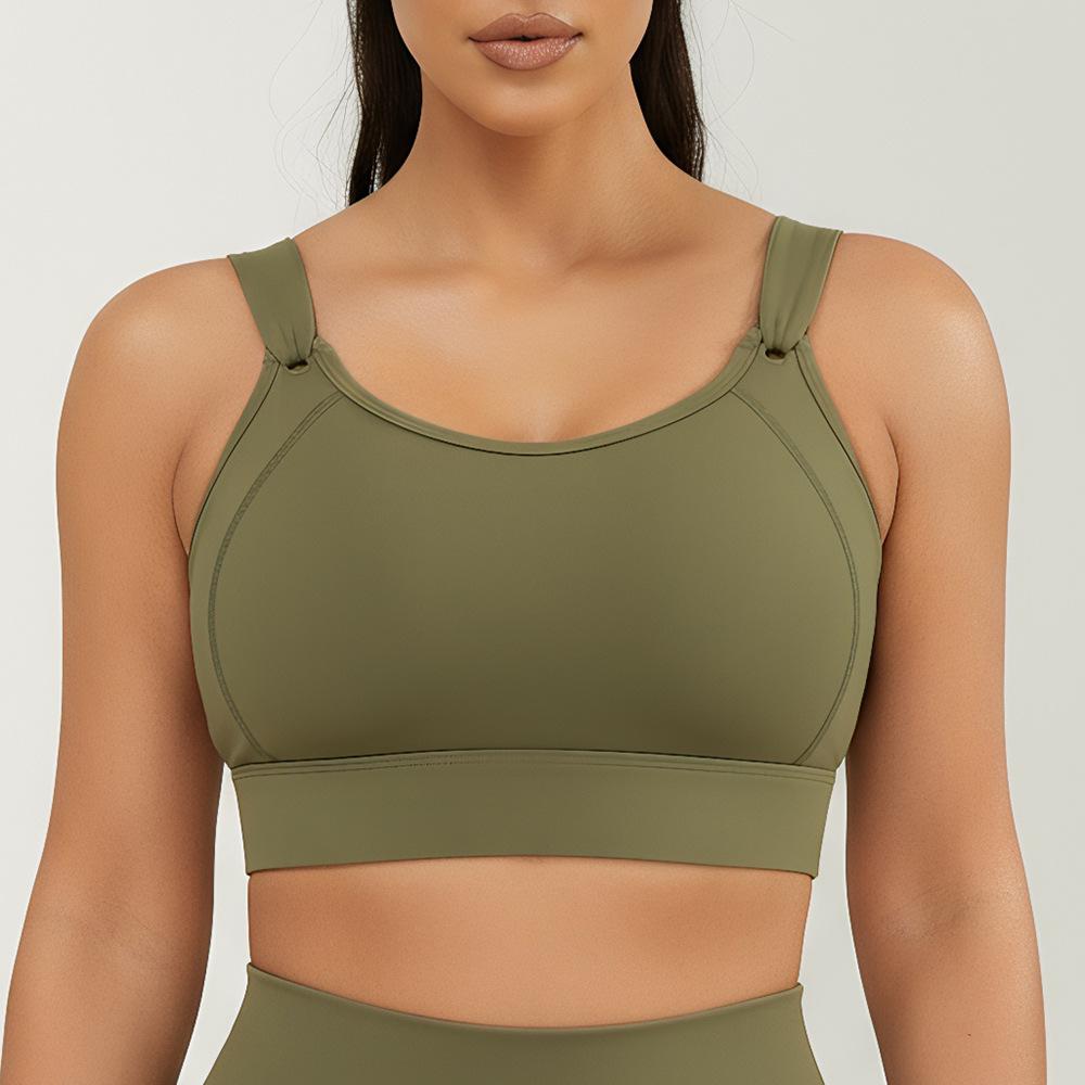 High-Impact Anti-Sag Sports Bra for Women – Shockproof, Plus Size, Beautiful Back, One-Piece Cup Design.
