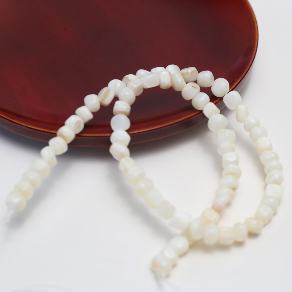 Natural Freshwater Shell Beads White Irregular Beads 6-7mm For Jewelry Making DIY Necklace Bracelet Earrings Accessory Length 38cm