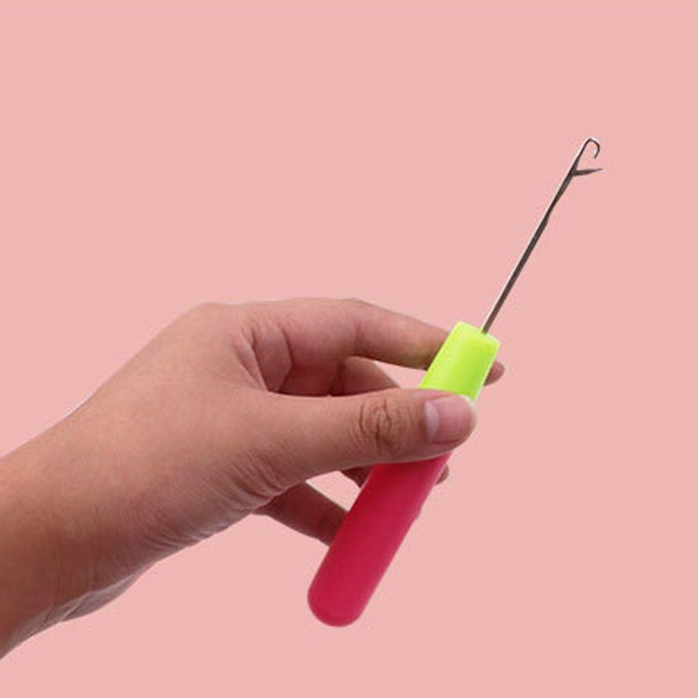 5pcs/set Metal Crochet Hook Needle Knitting Micro Hook Needle Dreadlock Crochet Needle  Twist Hair