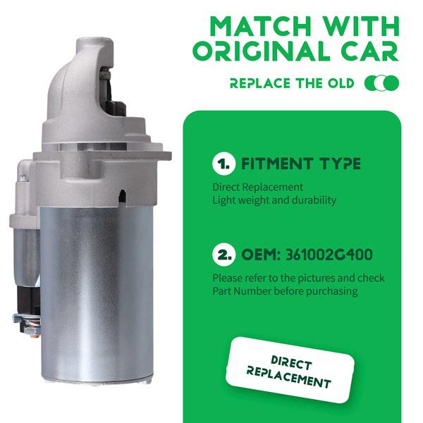 Metallischer Autostartermotor (1 Stück, 36100-2G400, Farbe: Wie gezeigt)