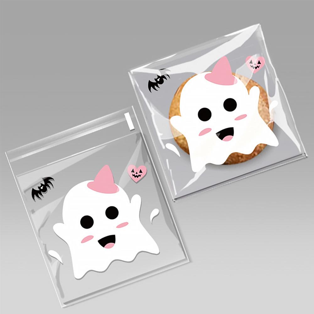 400 Pcs Halloween Treat Bags Self Adhesive Candy Bags Clear Cookie and Candy