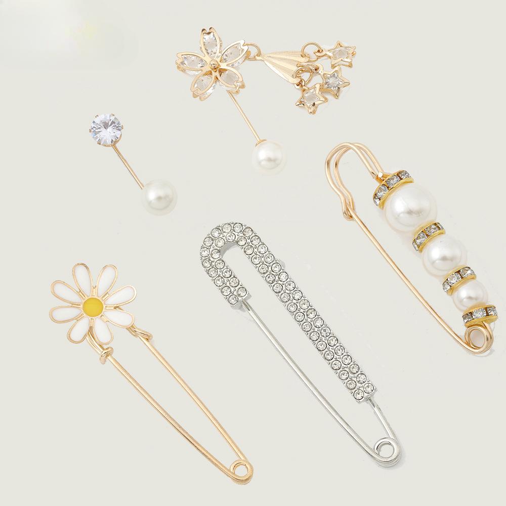 Women's Sweater Shawl Clip Brooch Safety Pins Decorative Waist Pants Extender Fashion Clothing Accessories
