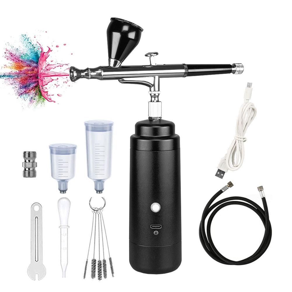 Multifunctional Airbrush Set with Acrylic Paint Spray Gun and Industrial Grade Air Pump for Model Coloring