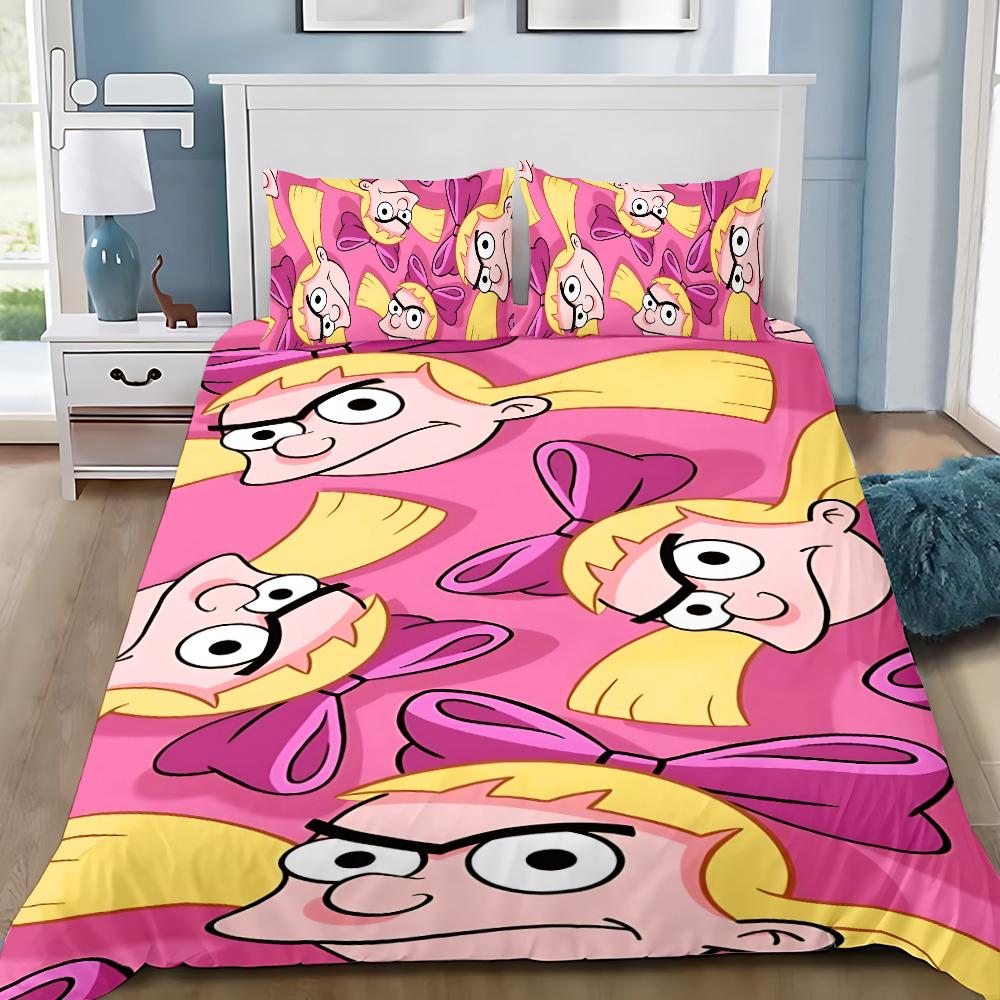Cartoon Funny Duvet Cover Pillowcase Bedding Set R-Rugrats Adult Boy Girl Bedroom Decoration Children Single Double Large Size