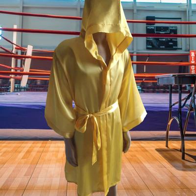 Yousheng Dospělý župan s kapucí na box Prodyšný Jednobarevný ke kolenům Pánský Dámský Boxer Sanda Bojový Cosplay Kostým s Páskem