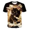 2024 Hot Sale 3d Printing Cute Cat T Shirt Men/women Fashion Short Sleeve Tee Tops Kid Streetwear Casual Harajuku O Neck T-shirt