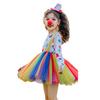 Halloween children's clown costumes mesh stage catwalk dance costumes student rainbow tutu children's clothing girl