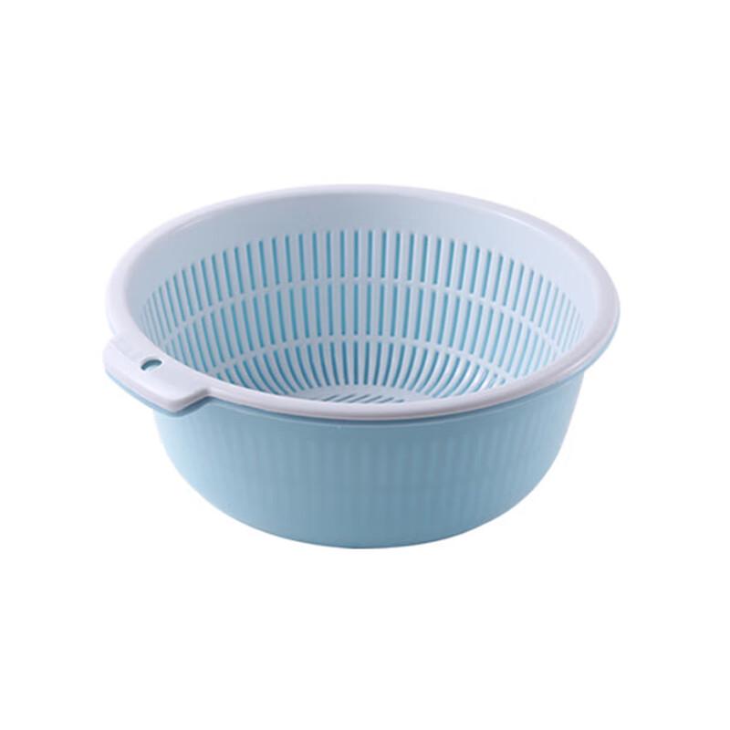 Round Double-Layer Plastic Drain Basket