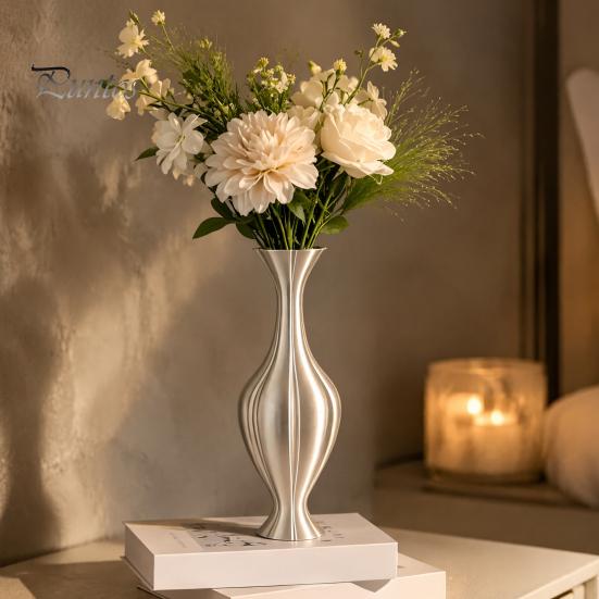 Chic Home Accents for Interior Design 3D Printed Artistic Vase, Modern Decorative Flower Minimalist Container, Farmhouse Decor Housewarming