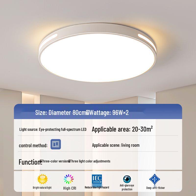 LED Ceiling Light: Ultra-Thin, Modern Round Lighting for Living Room, Bedroom, Dining, and Study Rooms