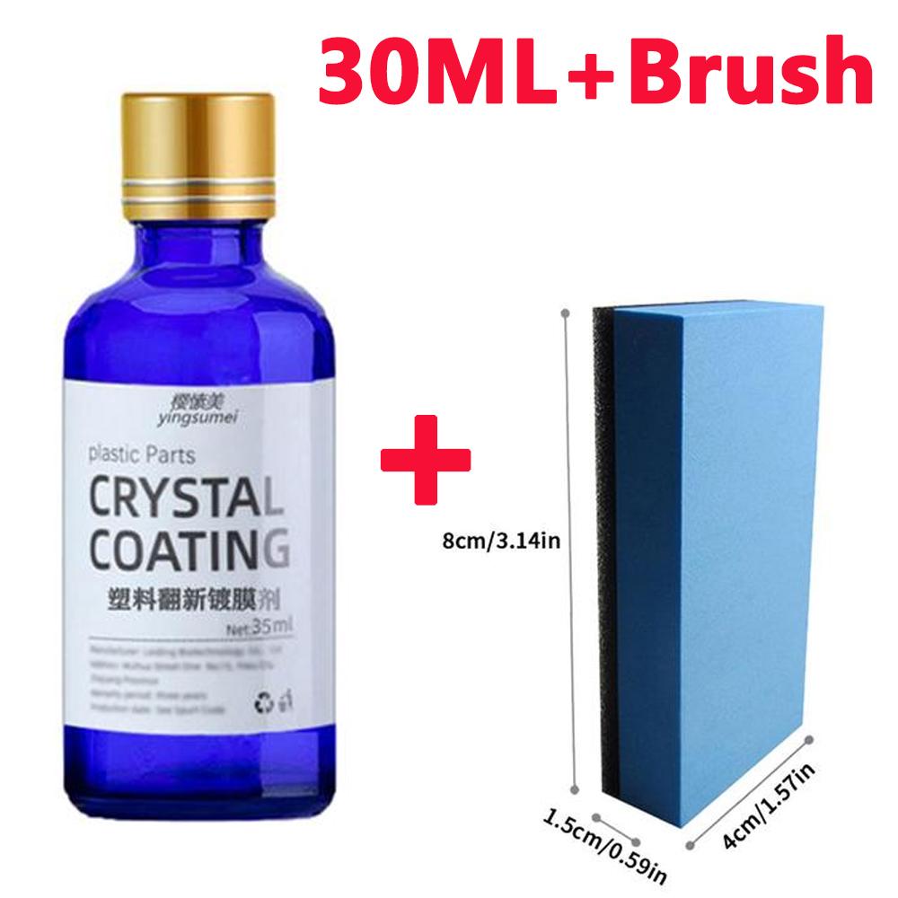 30ml Plastic Restorer Longlasting Trim Hydrophobic Liquid Kit Coating Keyboard Repairman Cleaner Renovator For Car Detailing