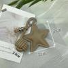 Colorful Five-pointed Star Cotton Woven Rope Leather Pendant New Star Woven Ball Bag Pendant Keychain Creative Small Accessories
