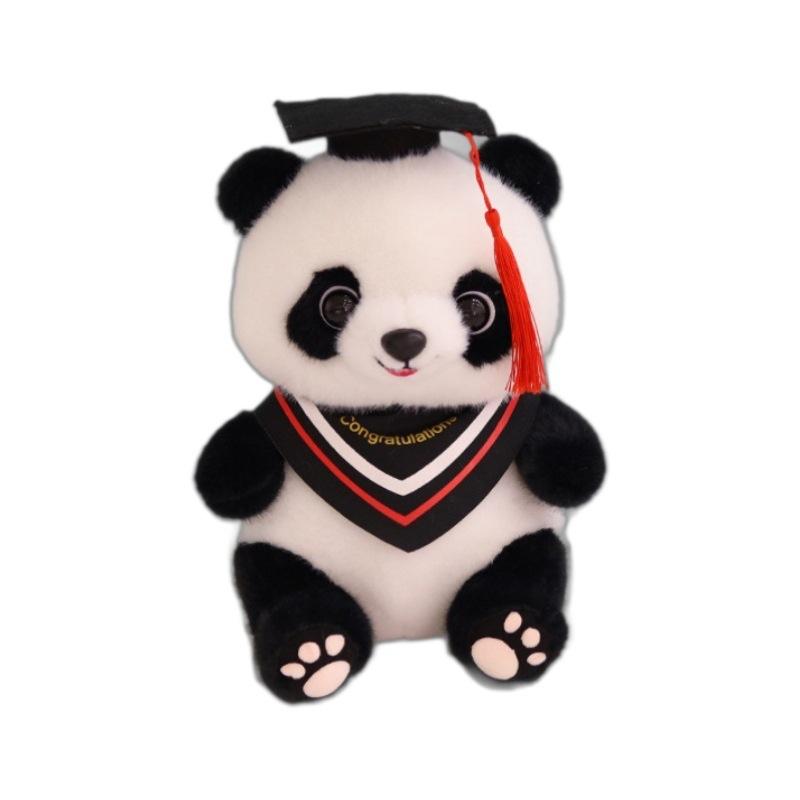 New Graduation Gift Doctor Panda Plush Toy Giant Panda Doll Claw Machine Customizable with Logo