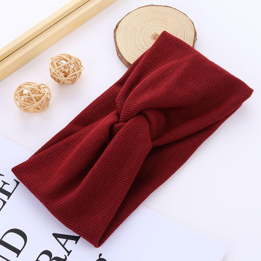 

Однотонный ободок для женщин и девочек вино красного